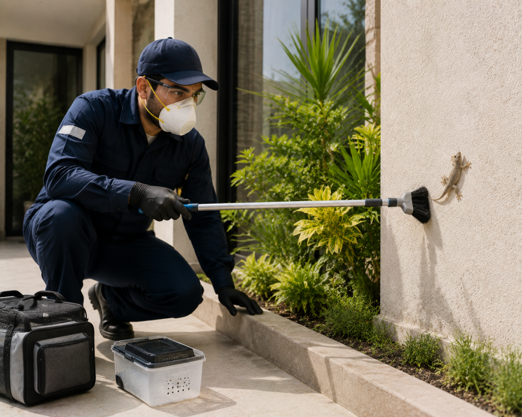 طرد السحالي من المنزل